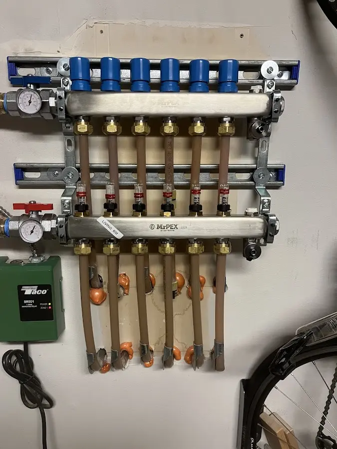 Plumber performing Gas Line Installation at a residential property in St. Clairsville